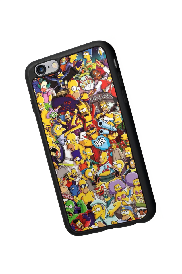 iPhone 6 Plus Uyumlu The Simpsons Tasarımlı Glossy Premium Kılıf