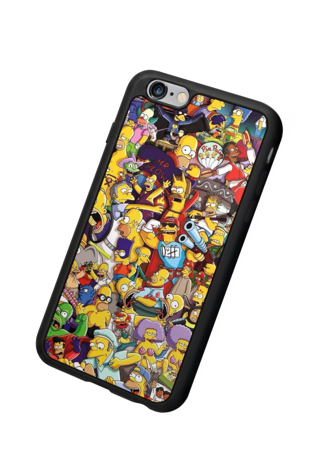 iPhone 6 Plus Uyumlu The Simpsons Tasarımlı Glossy Premium Kılıf