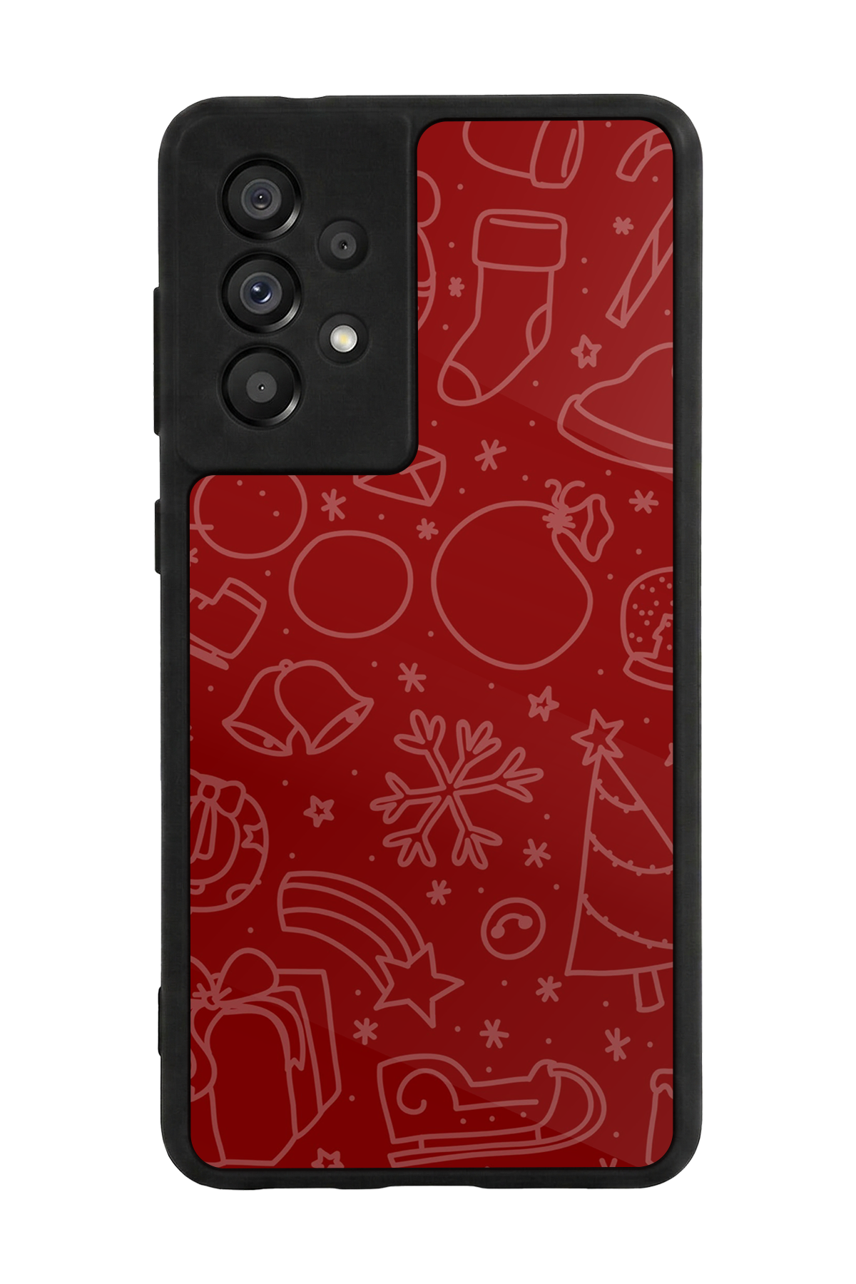 Samsung Galaxy A73 Uyumlu Yilbasi Christmas Tasarımlı Glossy Premium Kılıf