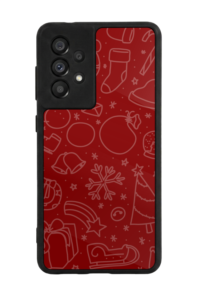 Samsung Galaxy A73 Uyumlu Yilbasi Christmas Tasarımlı Glossy Premium Kılıf