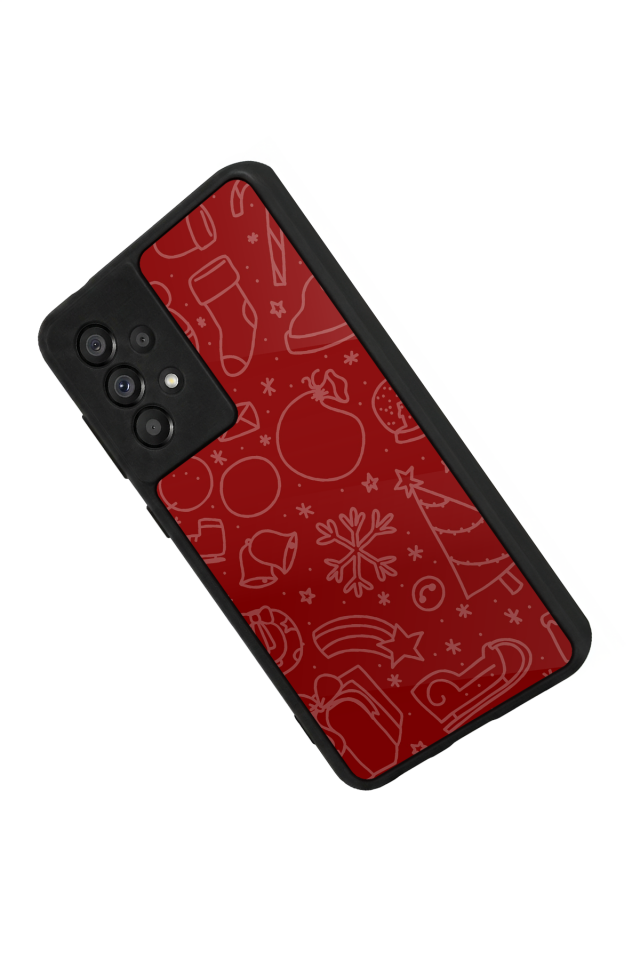 Samsung Galaxy A73 Uyumlu Yilbasi Christmas Tasarımlı Glossy Premium Kılıf