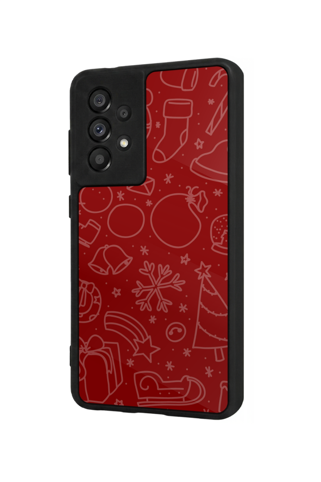 Samsung Galaxy A73 Uyumlu Yilbasi Christmas Tasarımlı Glossy Premium Kılıf