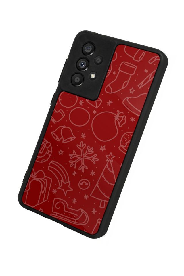 Samsung Galaxy A73 Uyumlu Yilbasi Christmas Tasarımlı Glossy Premium Kılıf