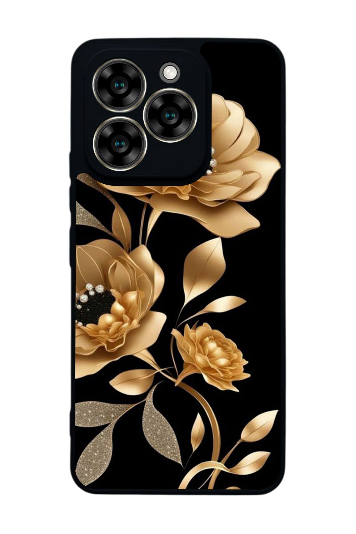 Reeder S919 Uyumlu Yaldizli Cicek Tasarımlı Glossy Premium Kılıf
