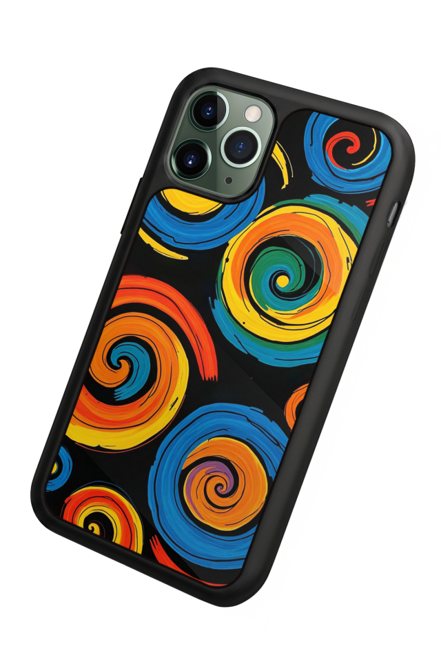 iPhone 11 Pro Uyumlu Abstract Tasarımlı Glossy Premium Kılıf