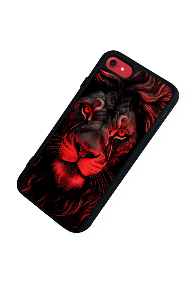 iPhone 8 Uyumlu Aslan Tasarımlı Glossy Premium Kılıf