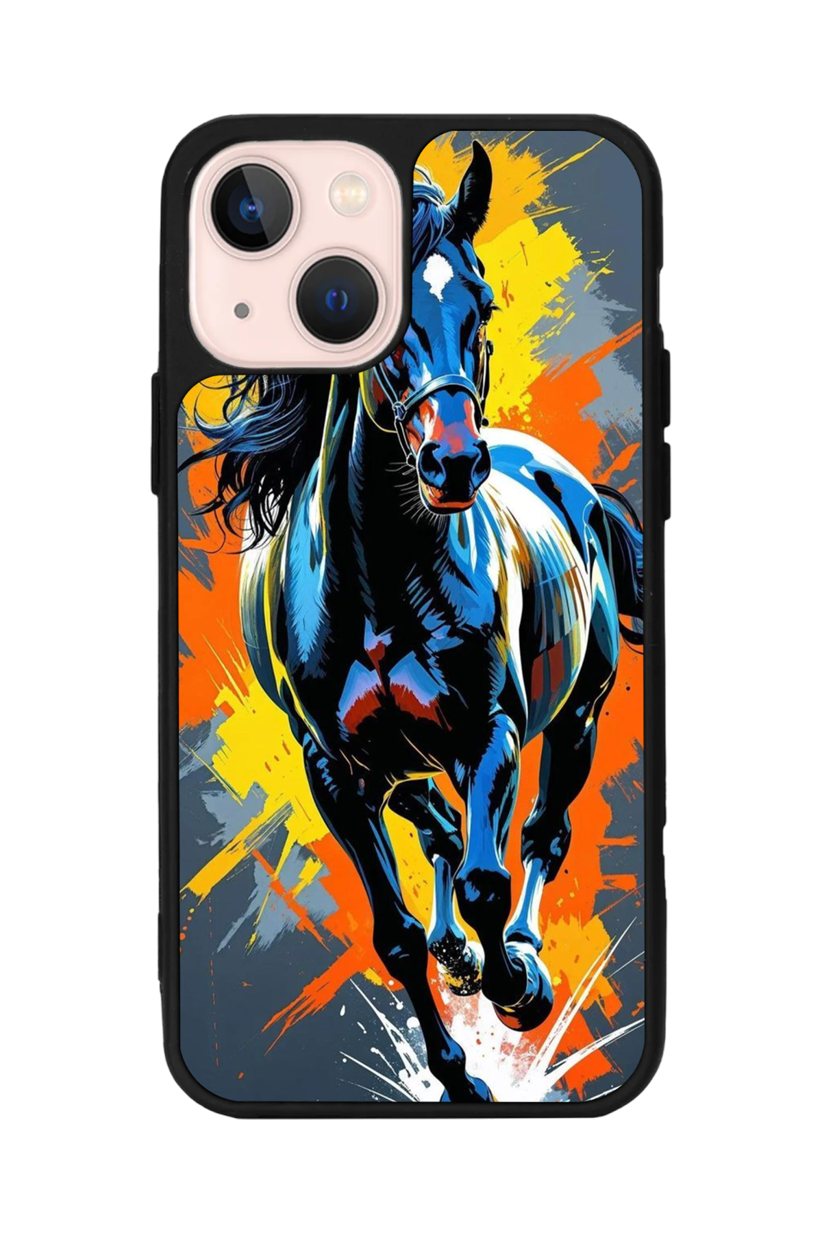 iPhone 13 Mini Uyumlu At Horse Tasarımlı Glossy Premium Kılıf