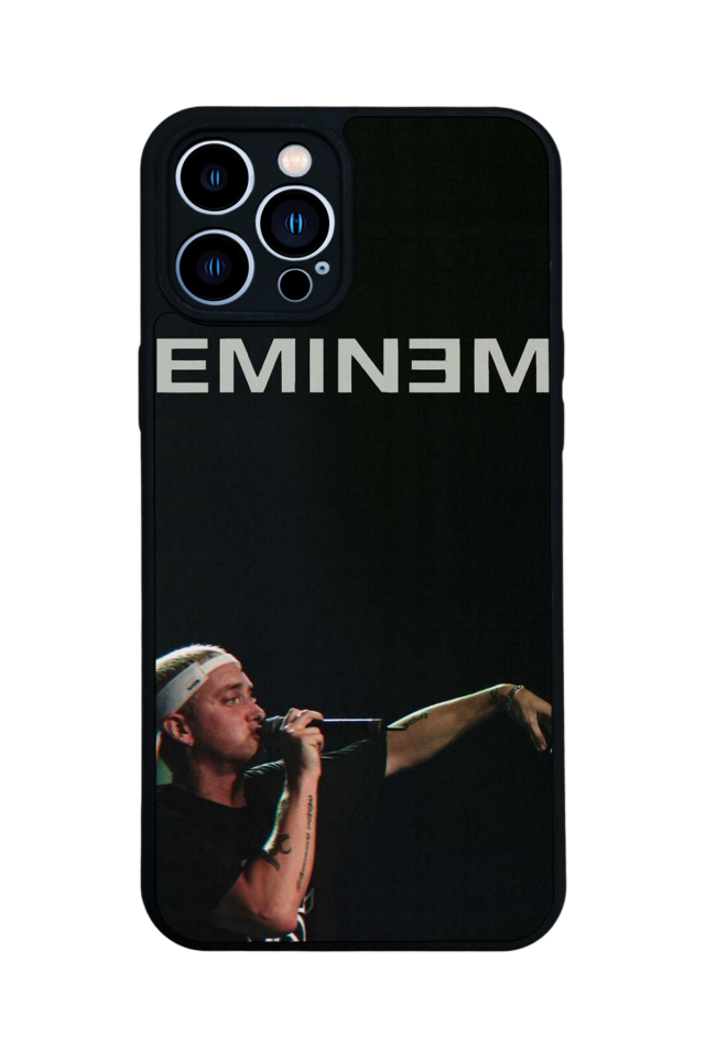 iPhone 12 Pro Max Uyumlu Eminem Tasarımlı Glossy Premium Kılıf