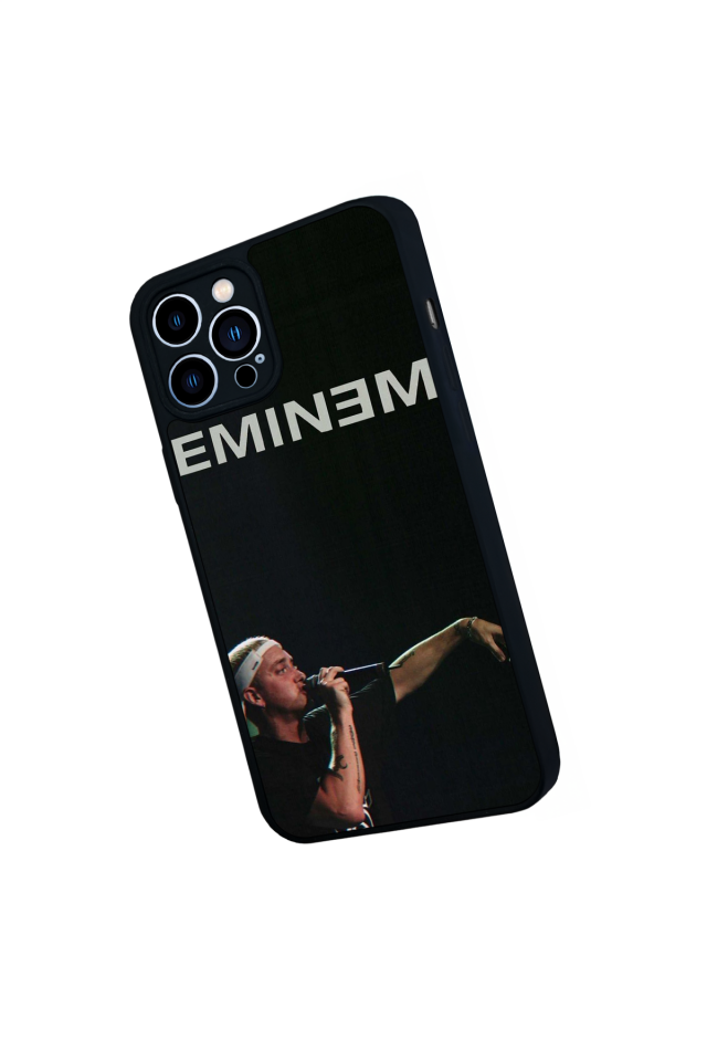 iPhone 12 Pro Max Uyumlu Eminem Tasarımlı Glossy Premium Kılıf