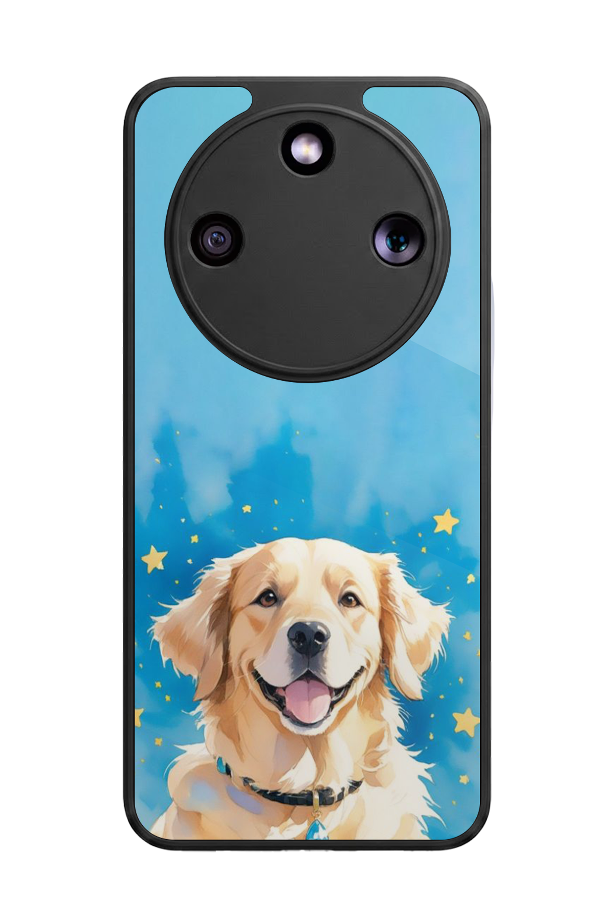 Honor Magic 8 Lite Uyumlu Golden Kopek Tasarımlı Glossy Premium Kılıf