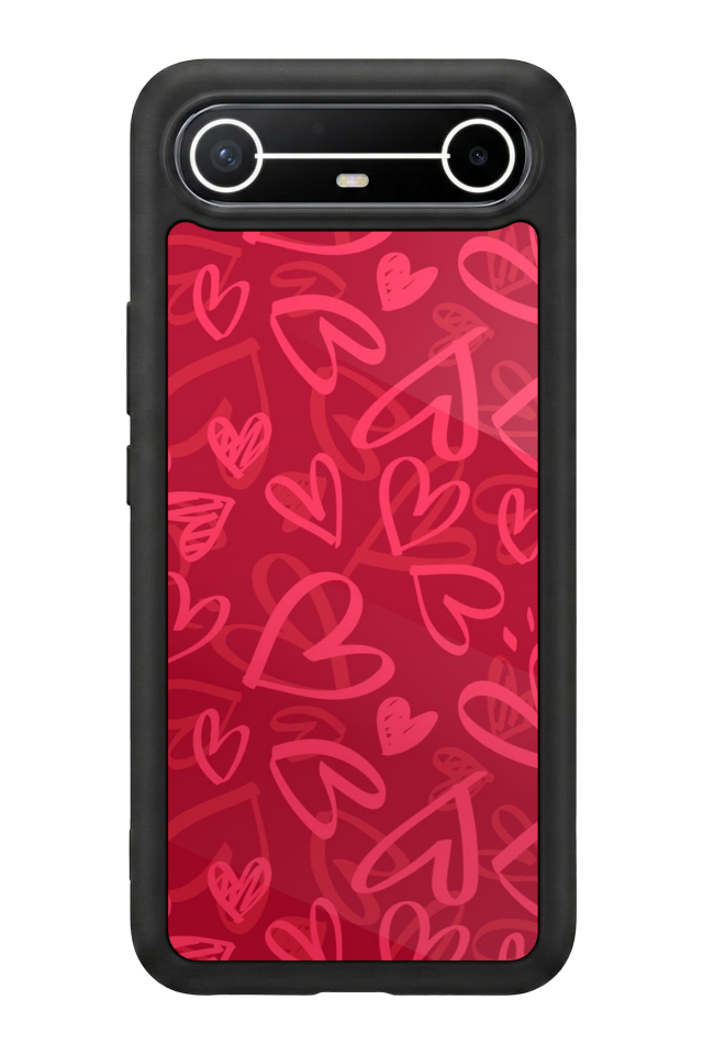 Tecno Spark Slim 5G Uyumlu Kalp Love Tasarımlı Glossy Premium Kılıf