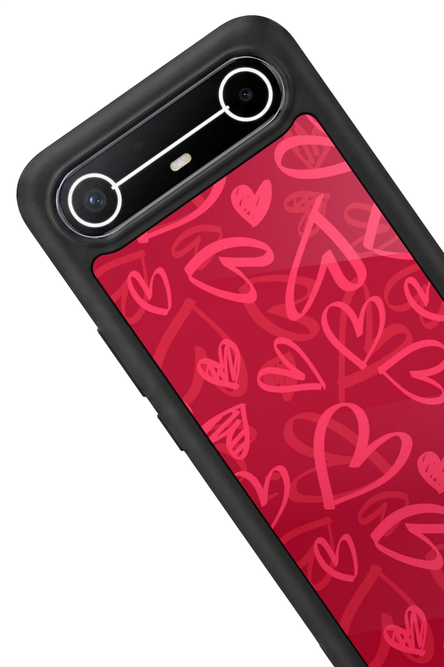 Tecno Spark Slim 5G Uyumlu Kalp Love Tasarımlı Glossy Premium Kılıf