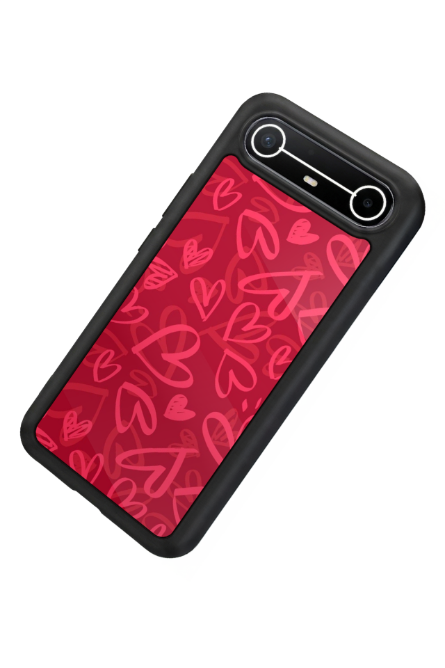Tecno Spark Slim 5G Uyumlu Kalp Love Tasarımlı Glossy Premium Kılıf