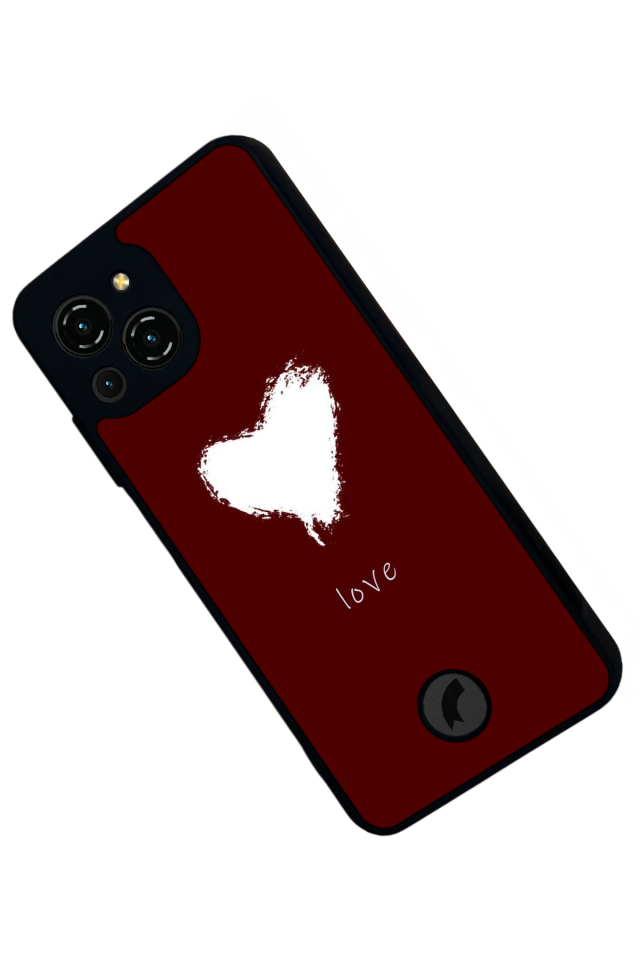 Reeder S23 Pro Max Uyumlu Kalp Love Tasarımlı Glossy Premium Kılıf