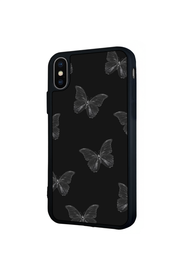 iPhone X/ XS Uyumlu Kelebek Tasarımlı Glossy Premium Kılıf