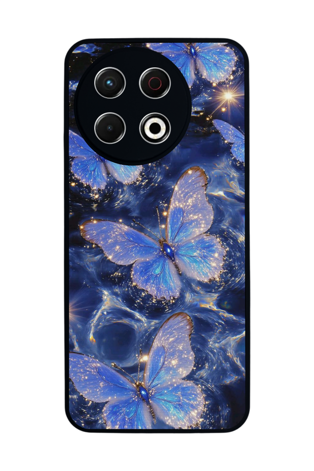 Tecno Spark 30 Pro Uyumlu Kelebek Tasarımlı Glossy Premium Kılıf