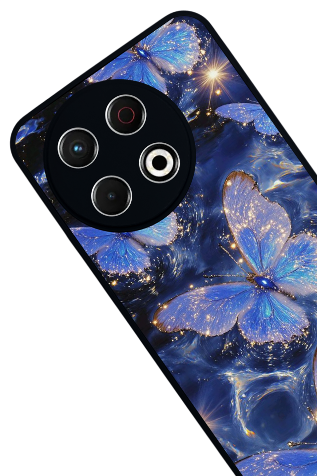Tecno Spark 30 Pro Uyumlu Kelebek Tasarımlı Glossy Premium Kılıf