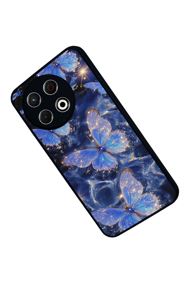 Tecno Spark 30 Pro Uyumlu Kelebek Tasarımlı Glossy Premium Kılıf
