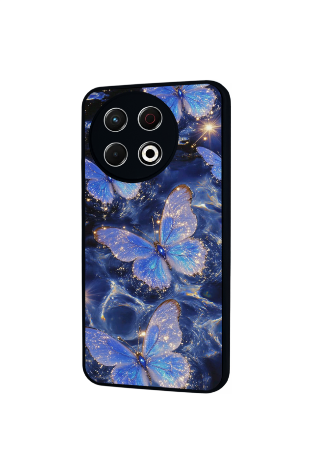 Tecno Spark 30 Pro Uyumlu Kelebek Tasarımlı Glossy Premium Kılıf