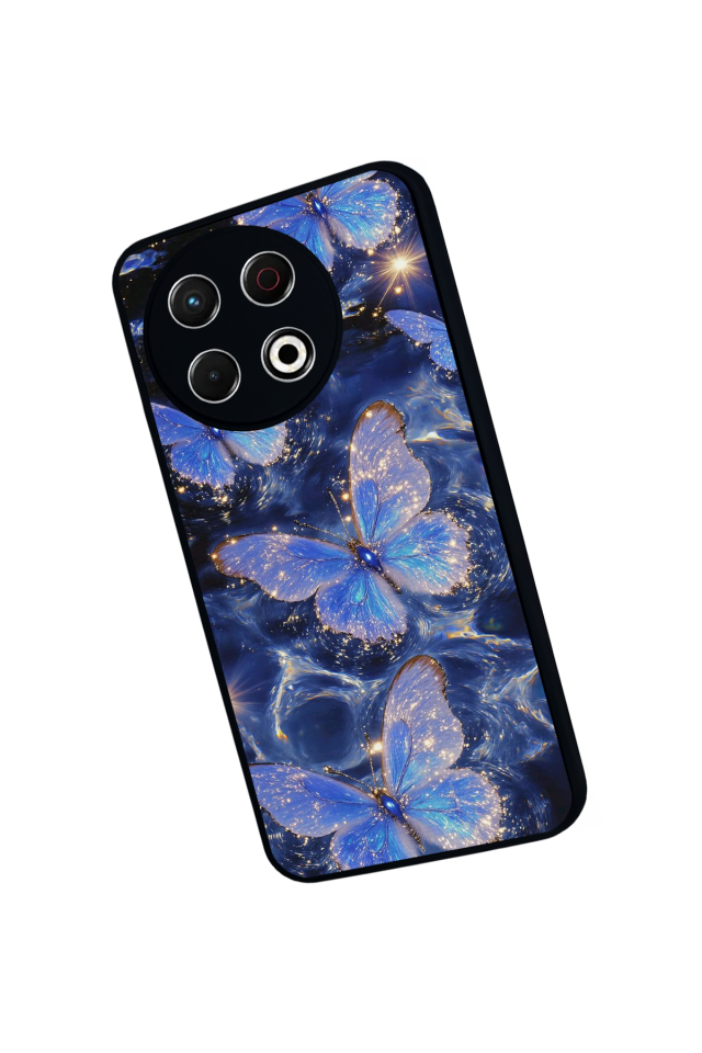 Tecno Spark 30 Pro Uyumlu Kelebek Tasarımlı Glossy Premium Kılıf