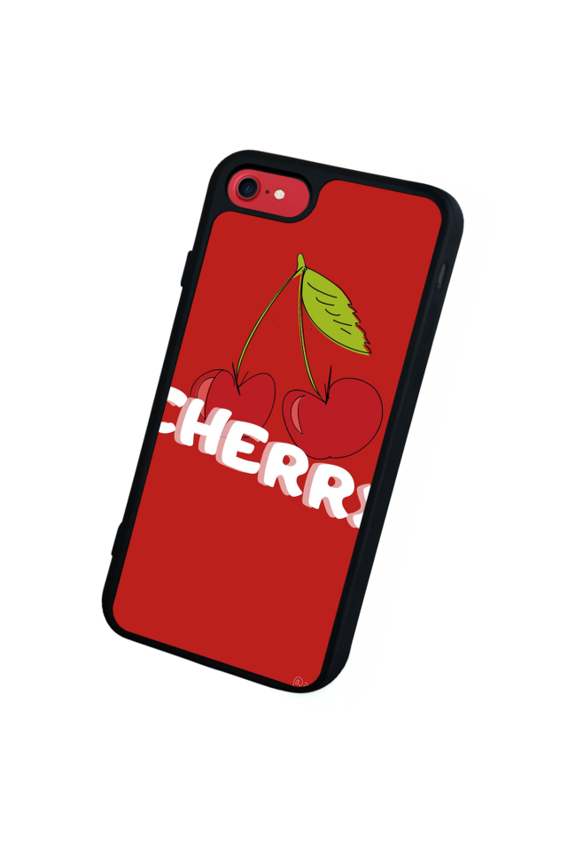 iPhone SE Uyumlu Kiraz Tasarımlı Glossy Premium Kılıf