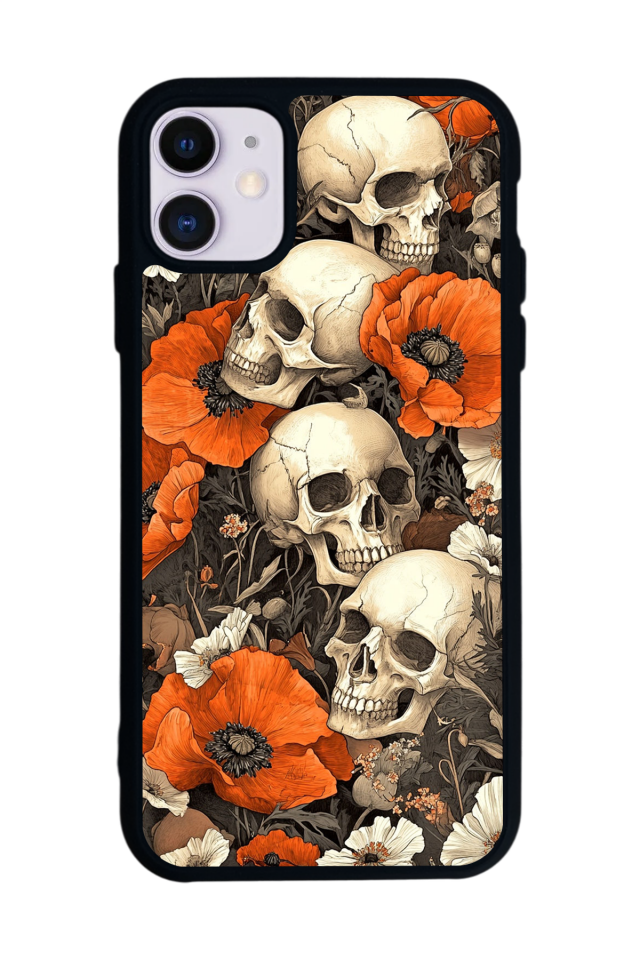iPhone 11 Uyumlu KuruKafa Tasarımlı Glossy Premium Kılıf