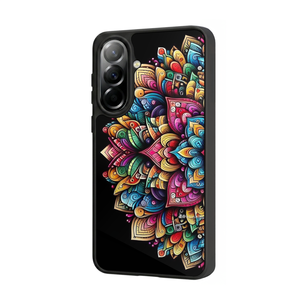 Samsung Galaxy A37 Uyumlu Mandala Tasarımlı Glossy Premium Kılıf