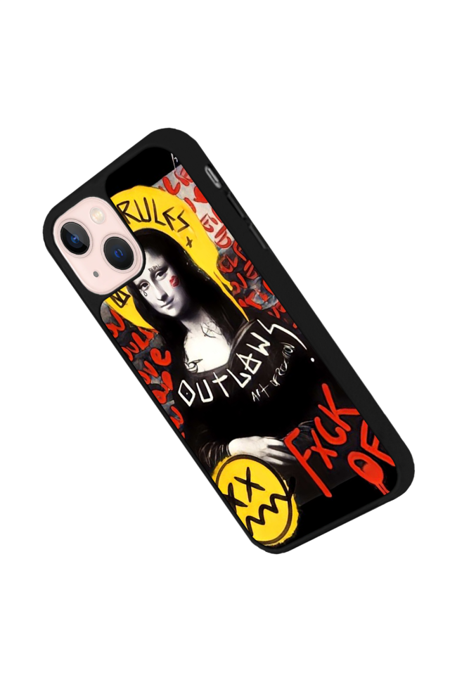 iPhone 13/14 Uyumlu Monalisa Tasarımlı Glossy Premium Kılıf