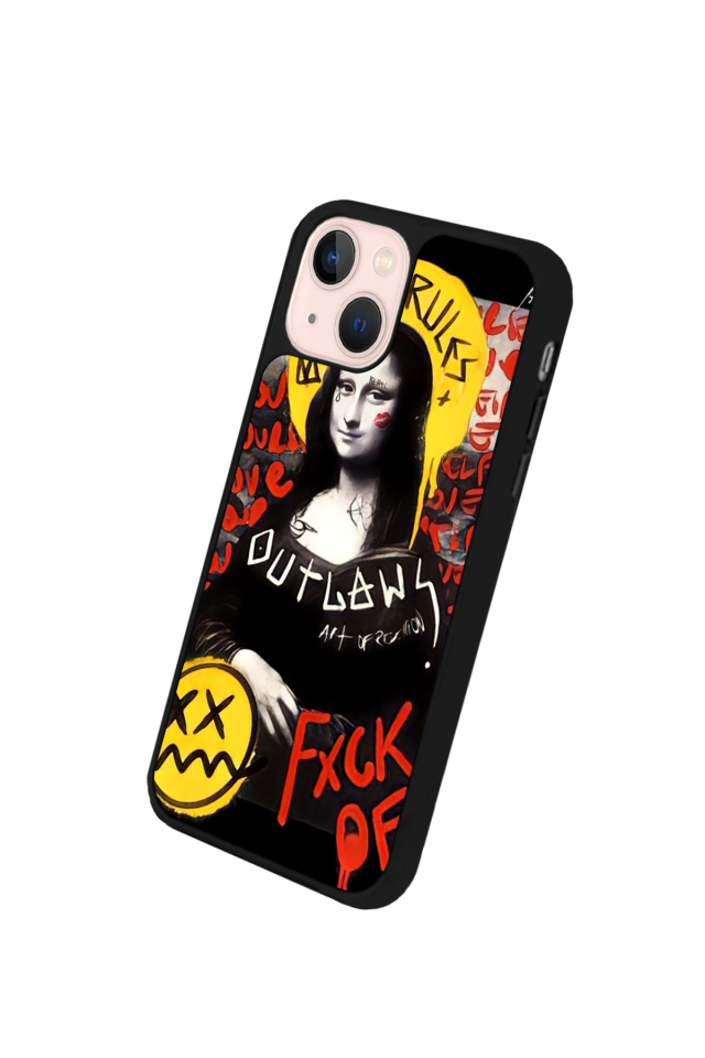 iPhone 13/14 Uyumlu Monalisa Tasarımlı Glossy Premium Kılıf