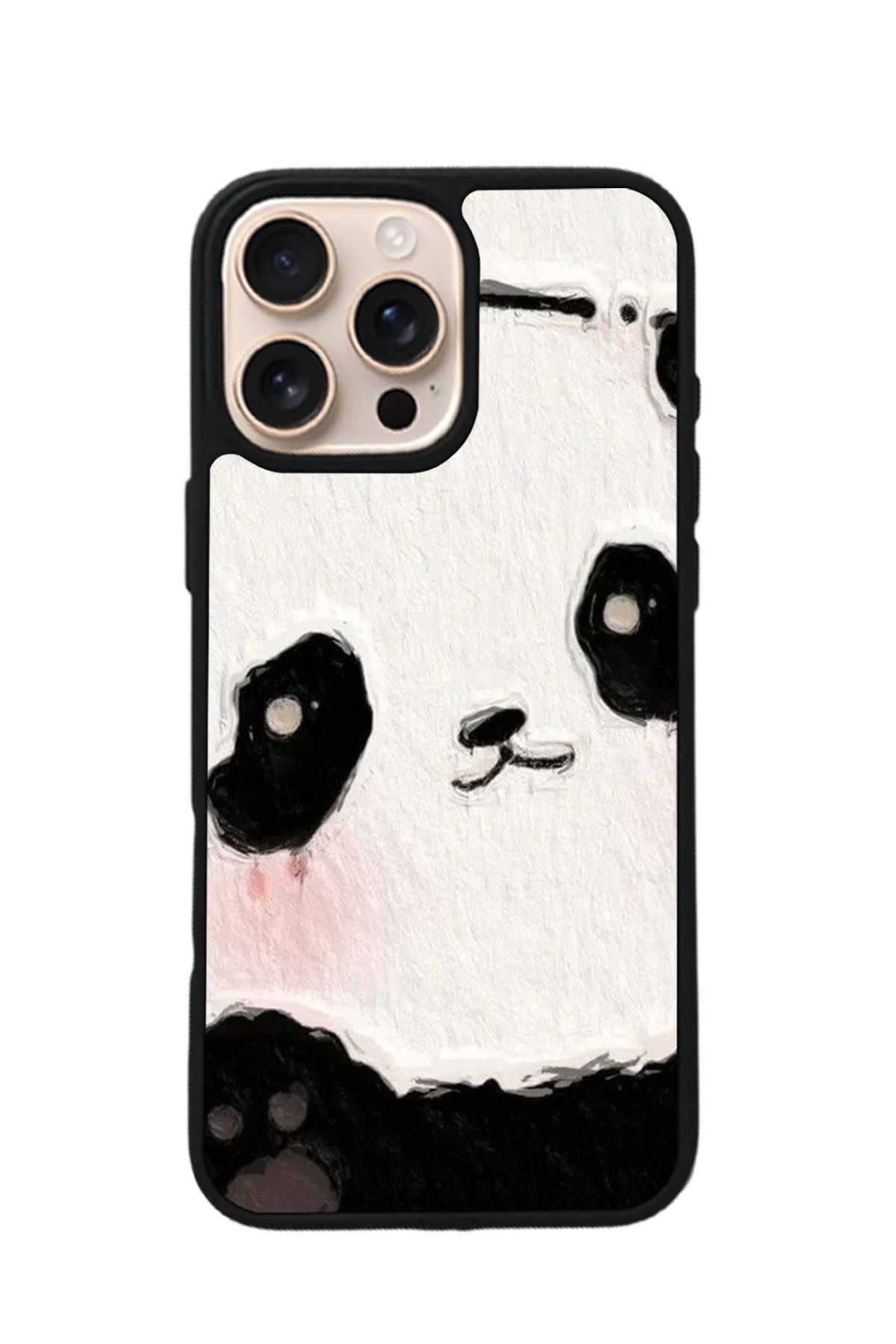 iPhone 14 Pro Uyumlu Panda Tasarımlı Glossy Premium Kılıf