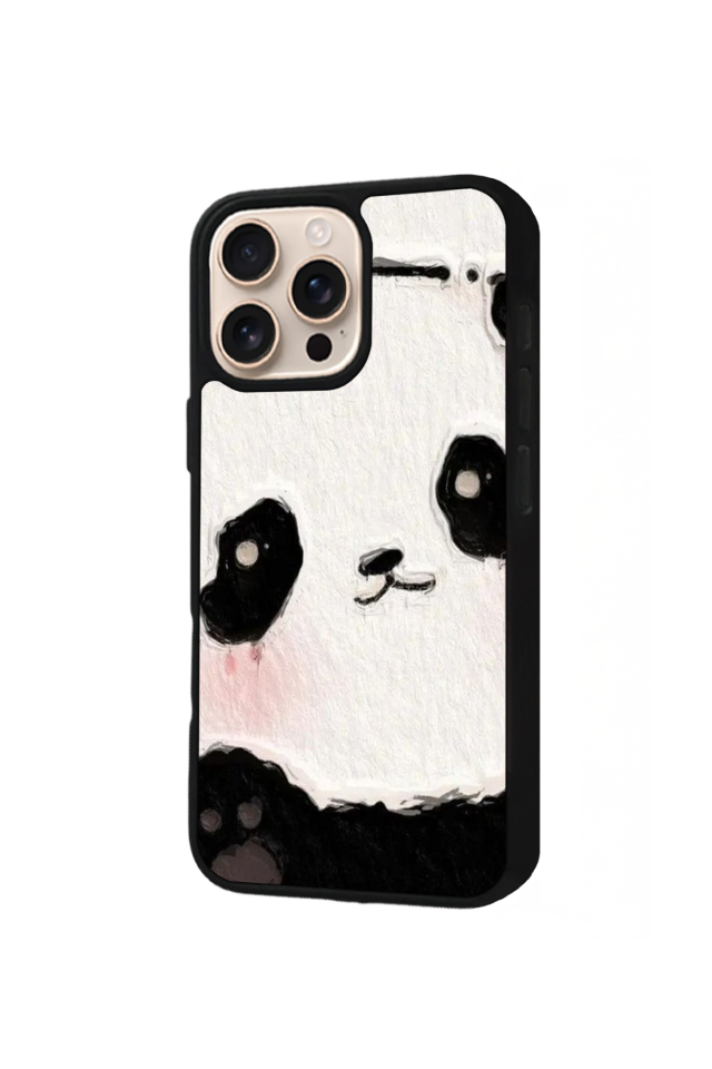 iPhone 14 Pro Uyumlu Panda Tasarımlı Glossy Premium Kılıf