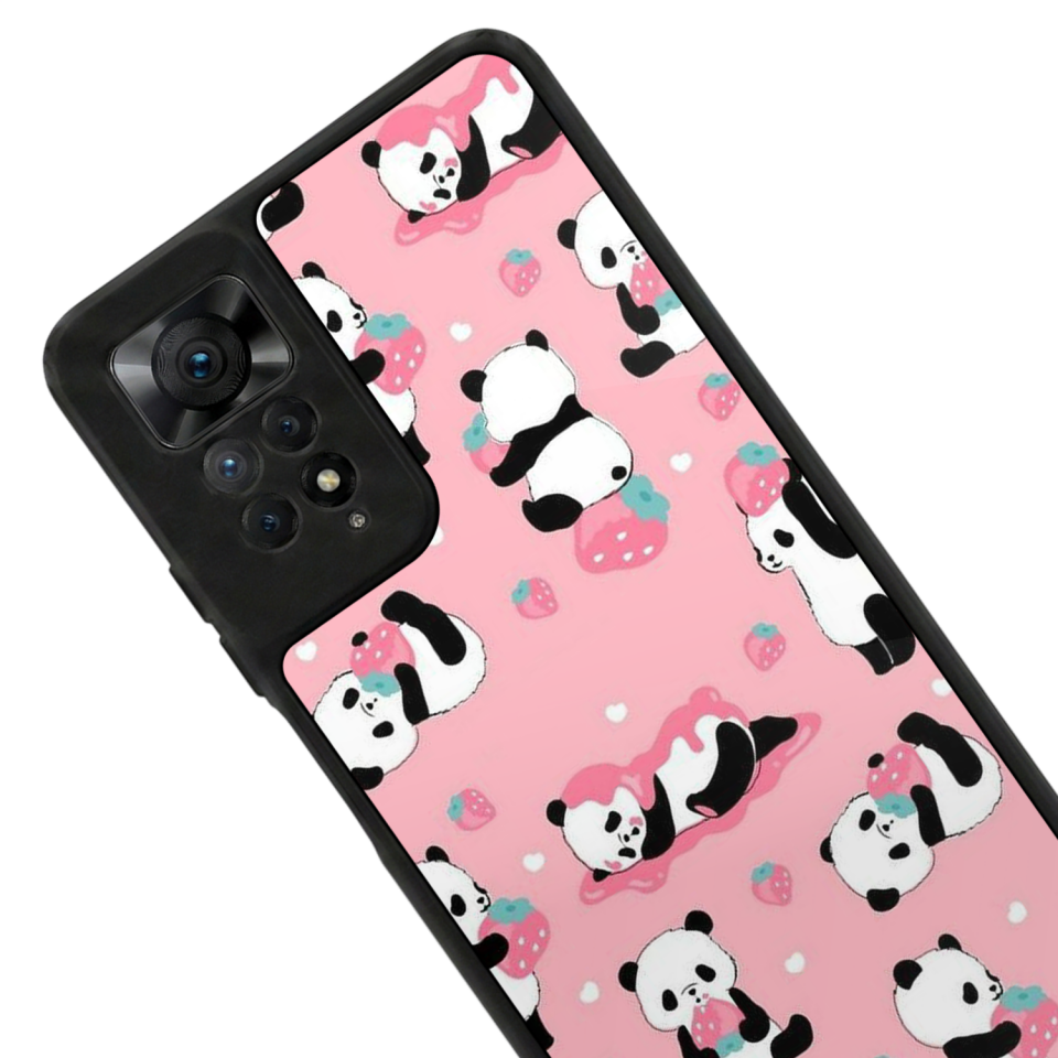 Xiaomi Redmi Note 12 Pro Uyumlu Panda Tasarımlı Glossy Premium Kılıf