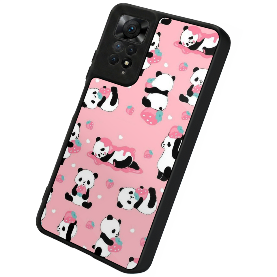 Xiaomi Redmi Note 12 Pro Uyumlu Panda Tasarımlı Glossy Premium Kılıf