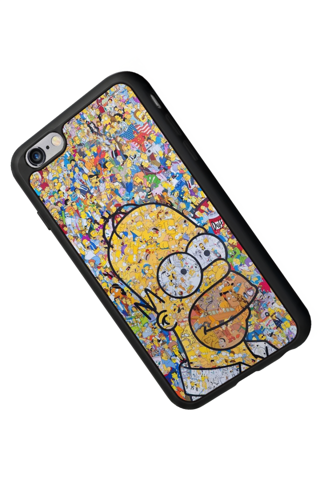 iPhone 6 Plus Uyumlu The Simpsons Tasarımlı Glossy Premium Kılıf