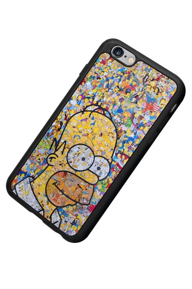 iPhone 6 Plus Uyumlu The Simpsons Tasarımlı Glossy Premium Kılıf