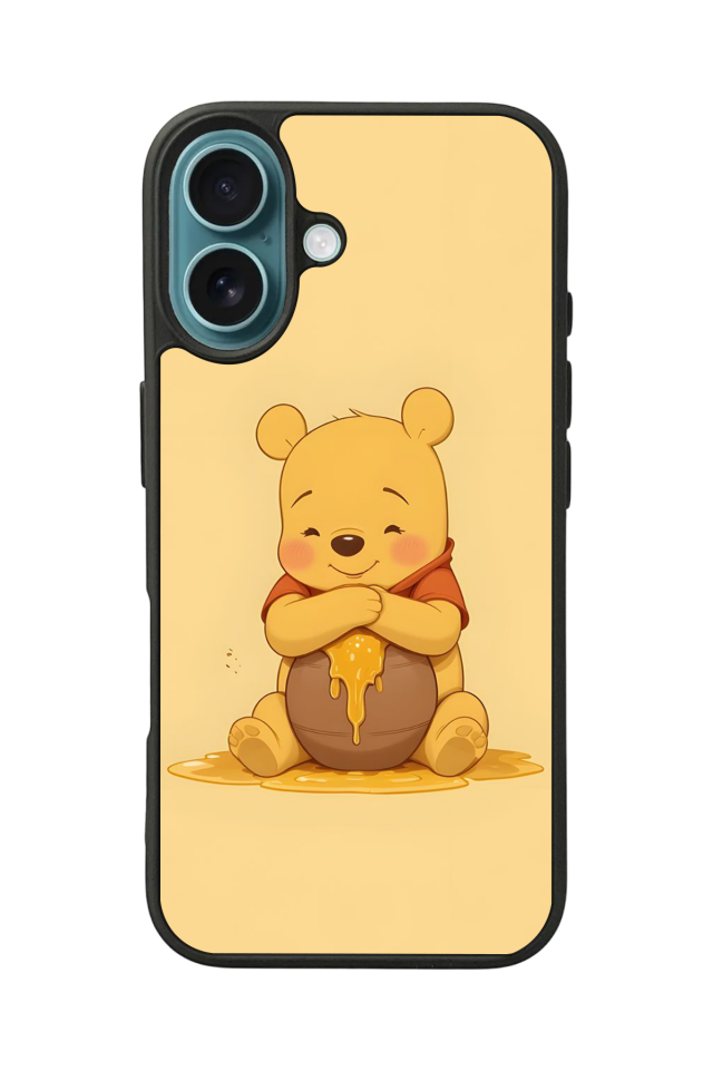 iPhone 16 Uyumlu Winnie Tasarımlı Glossy Premium Kılıf