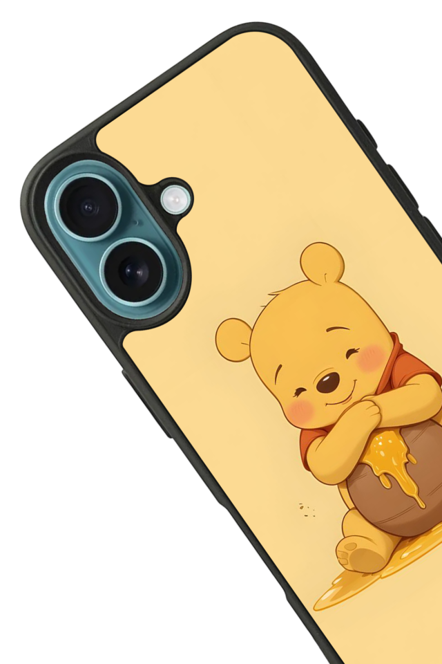 iPhone 16 Uyumlu Winnie Tasarımlı Glossy Premium Kılıf