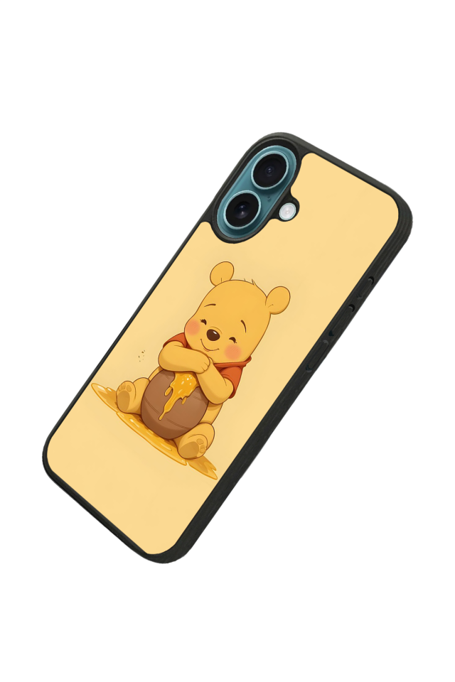 iPhone 16 Uyumlu Winnie Tasarımlı Glossy Premium Kılıf