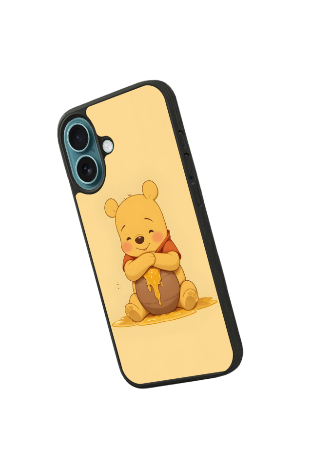 iPhone 16 Uyumlu Winnie Tasarımlı Glossy Premium Kılıf