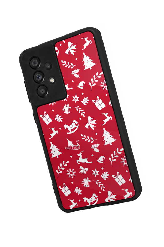 Samsung Galaxy A73 Uyumlu Yilbasi Christmas Tasarımlı Glossy Premium Kılıf