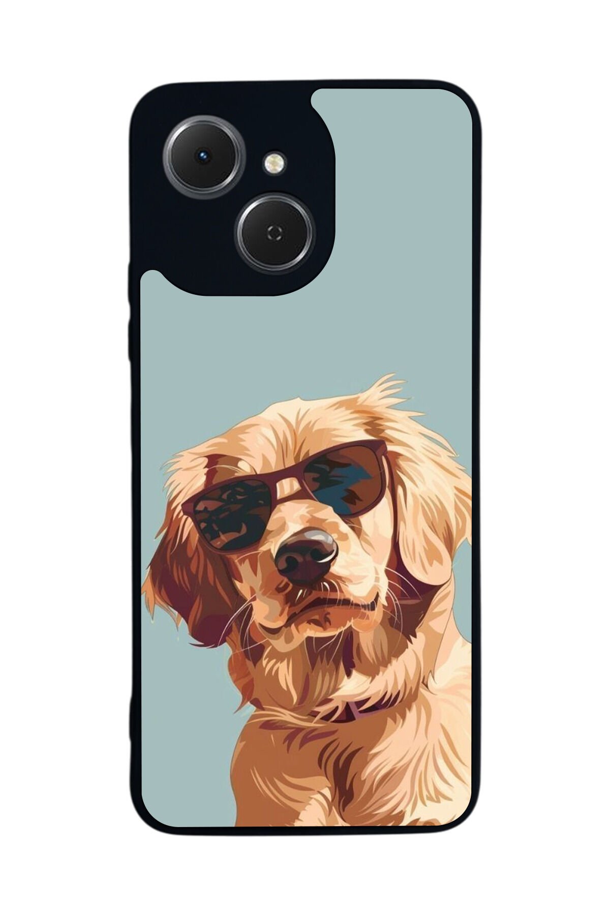 Tecno Spark 40C Uyumlu Golden Kopek Tasarımlı Glossy Premium Kılıf