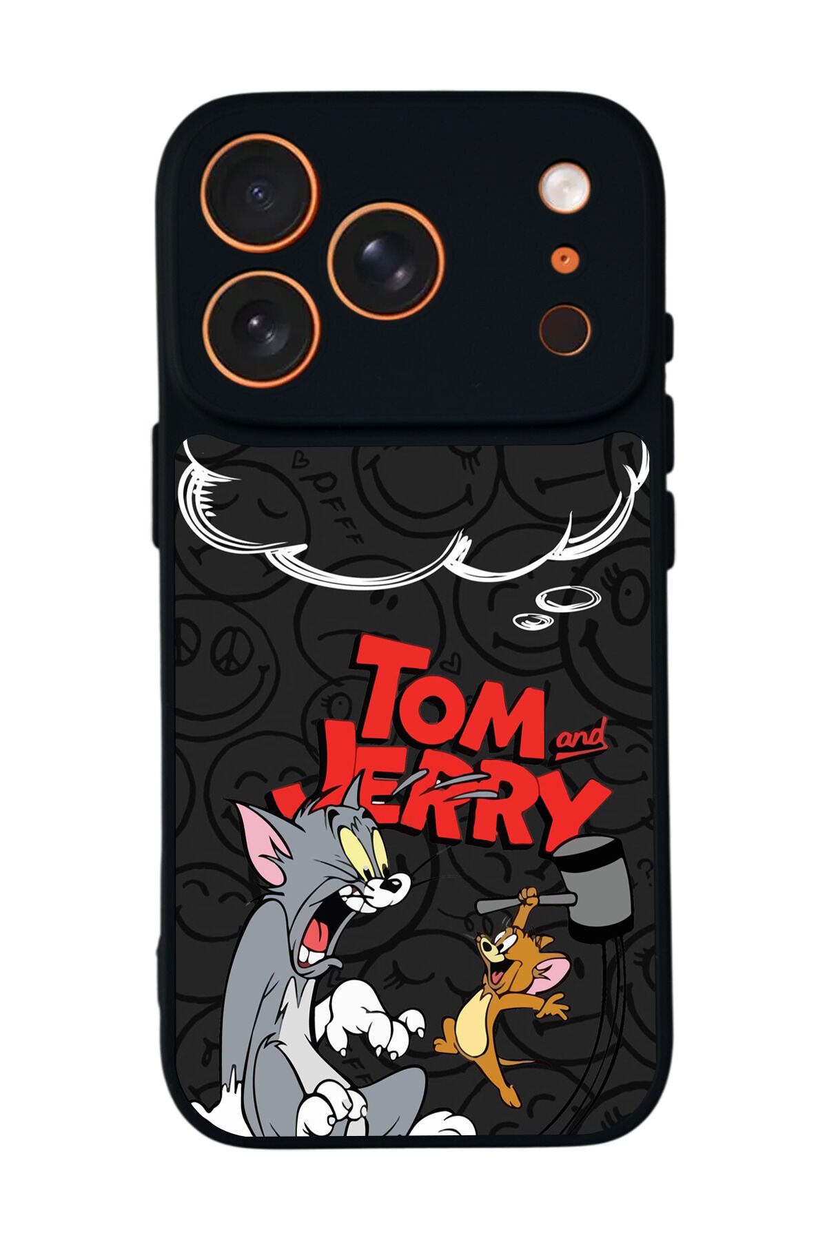iPhone 17 Pro Uyumlu Tom And Jerry Tasarımlı Glossy Premium Kılıf