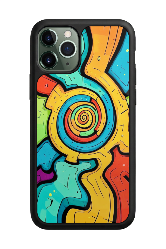 iPhone 11 Pro Uyumlu Abstract Tasarımlı Glossy Premium Kılıf
