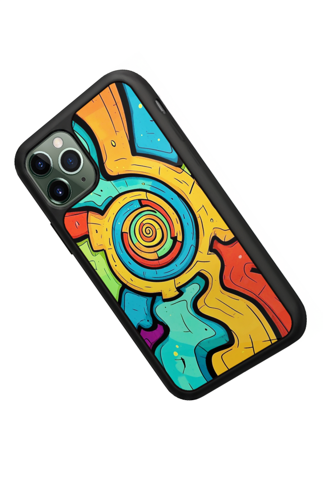 iPhone 11 Pro Uyumlu Abstract Tasarımlı Glossy Premium Kılıf