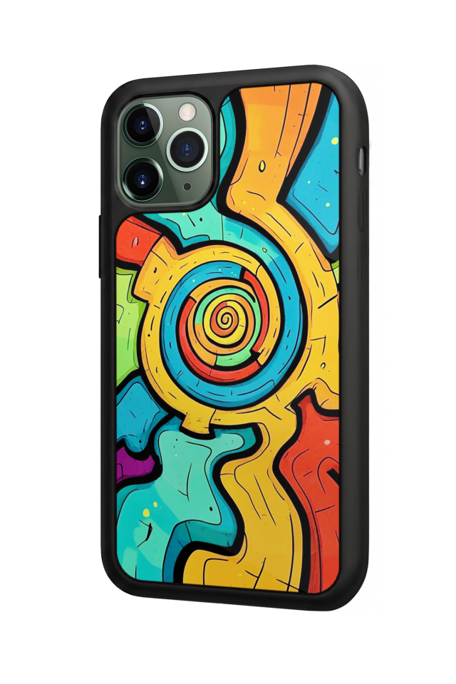 iPhone 11 Pro Uyumlu Abstract Tasarımlı Glossy Premium Kılıf