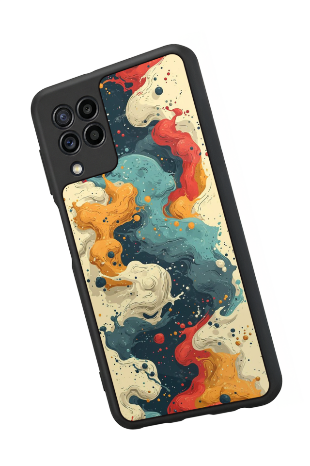 Samsung Galaxy M22 Uyumlu Abstract Tasarımlı Glossy Premium Kılıf