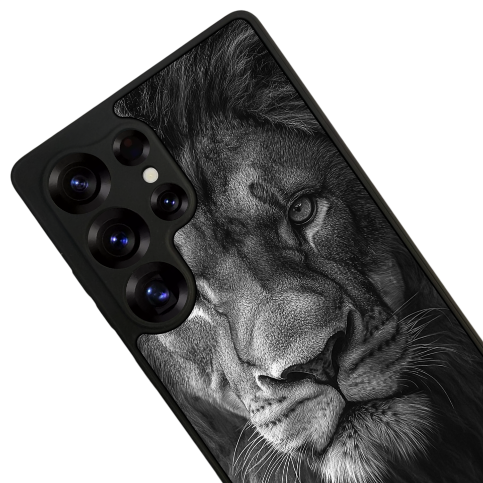 Samsung Galaxy S25 Ultra Uyumlu Aslan Tasarımlı Glossy Premium Kılıf