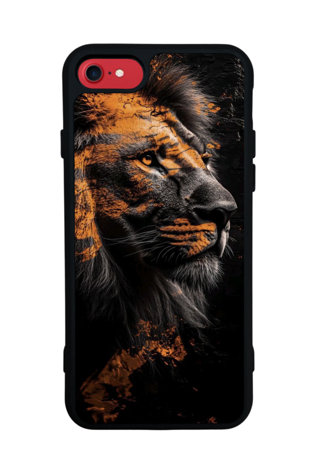 iPhone 8 Uyumlu Aslan Tasarımlı Glossy Premium Kılıf