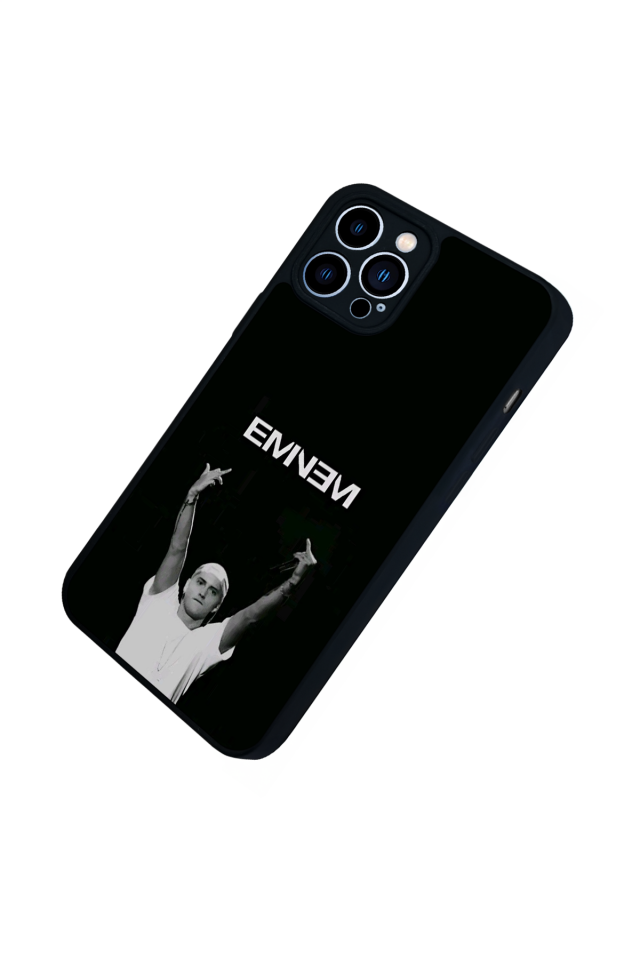 iPhone 12 Pro Max Uyumlu Eminem Tasarımlı Glossy Premium Kılıf