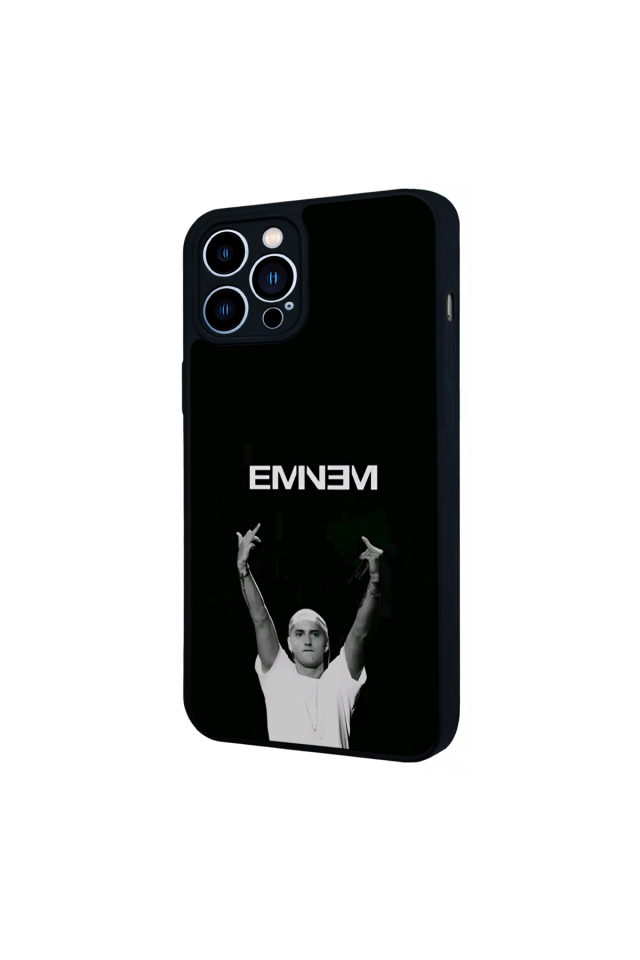 iPhone 12 Pro Max Uyumlu Eminem Tasarımlı Glossy Premium Kılıf